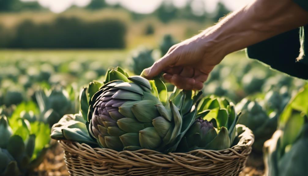 artichoke harvesting methods detailed