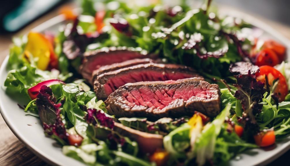 australian salad with kangaroo