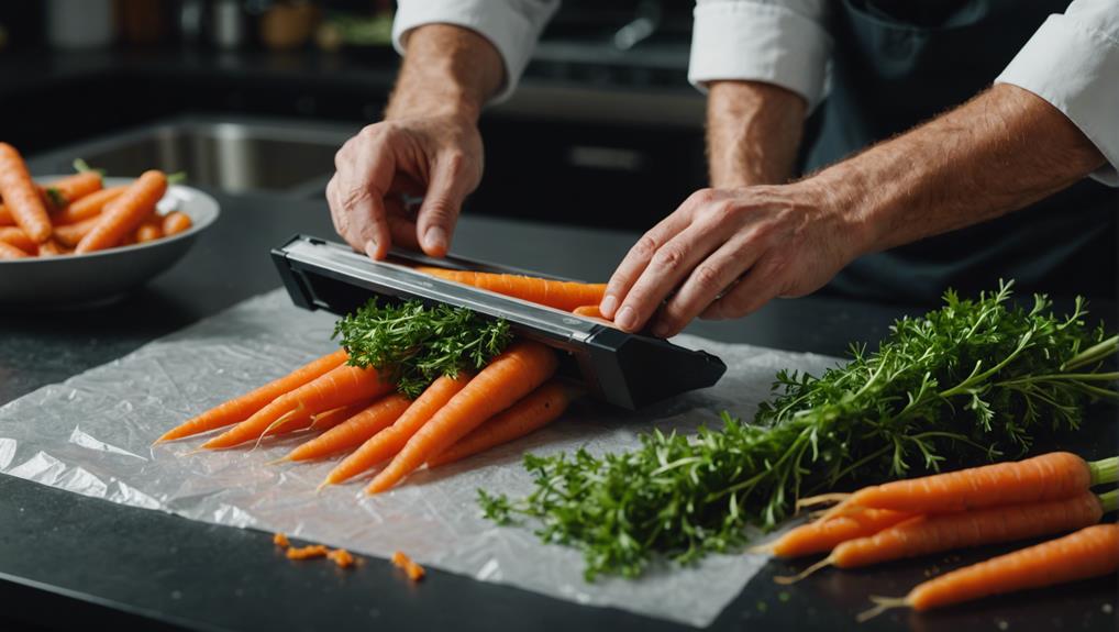 carrot peeling and chopping