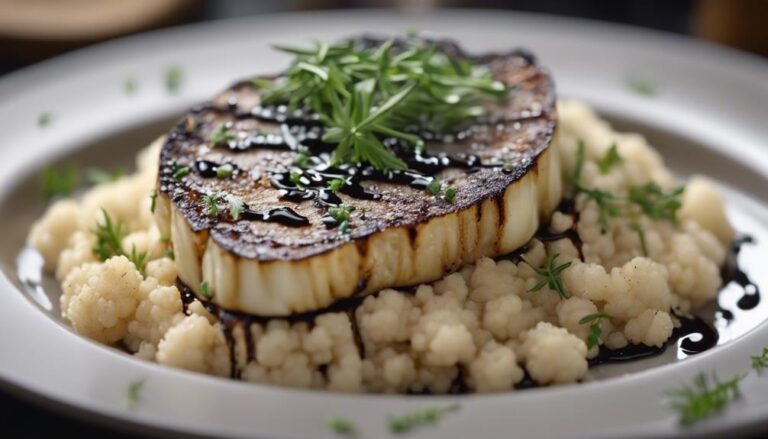 Sous Vide Cauliflower Steak on Whole Wheat Couscous