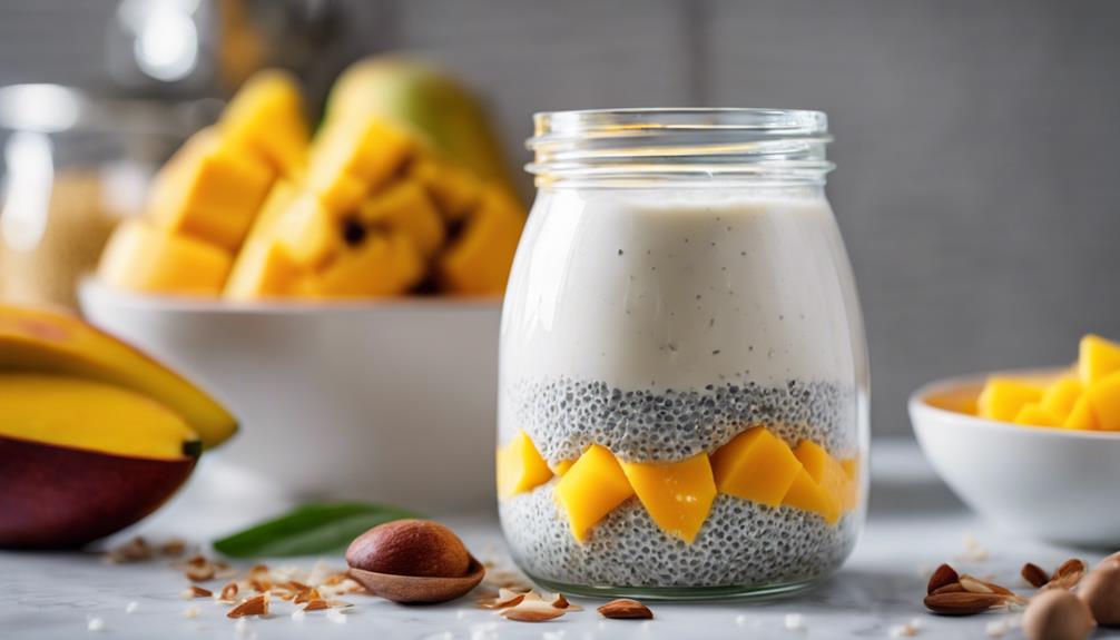 chia seeds almond milk