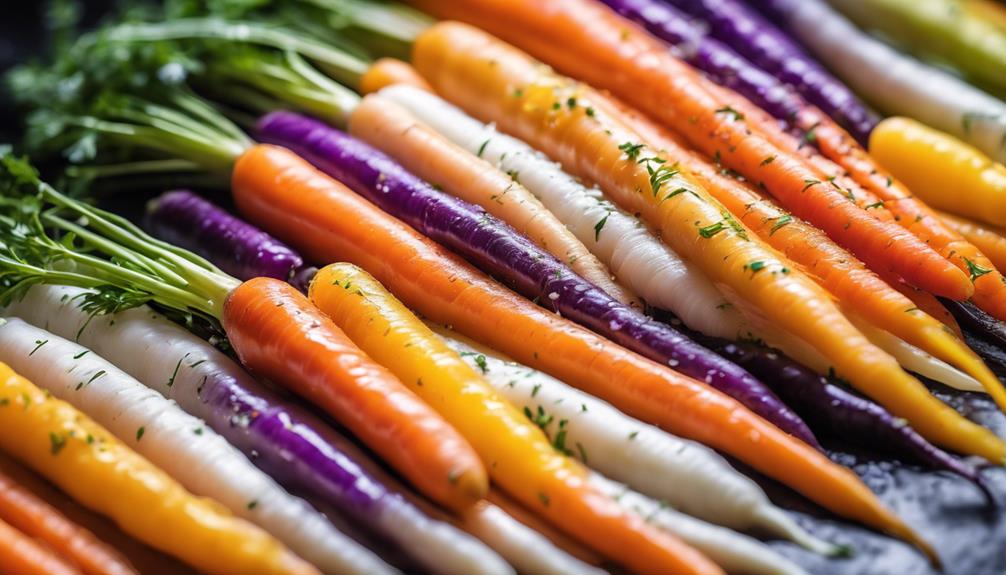 colorful orange carrots shine