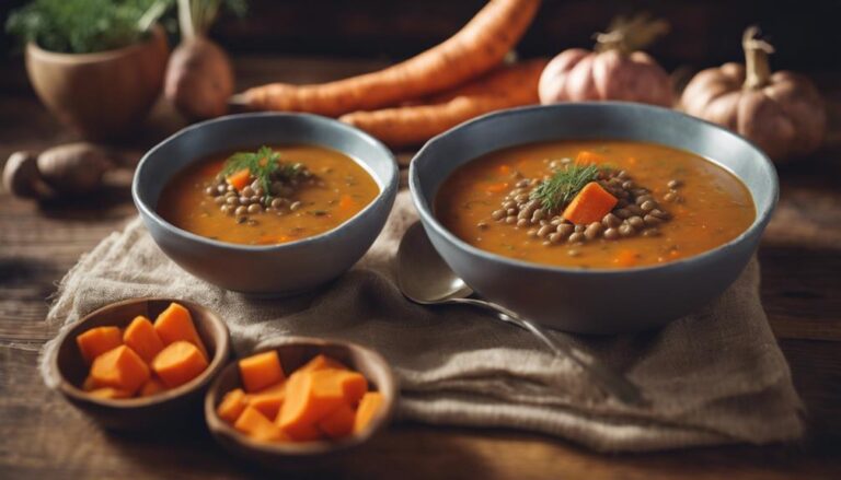 Hearty Lentil Soup With Sous Vide Root Vegetables