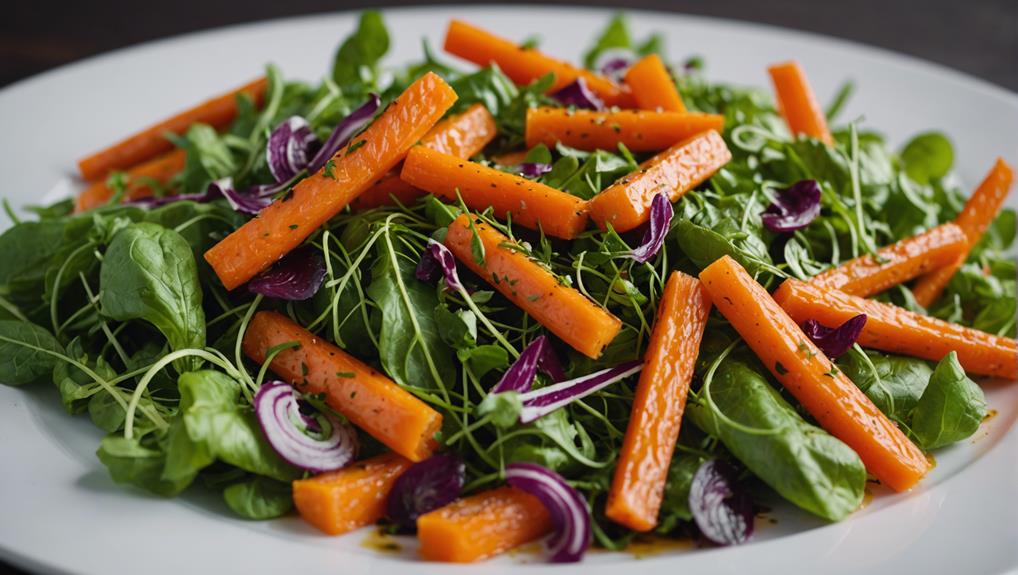 cooked carrots with herbs