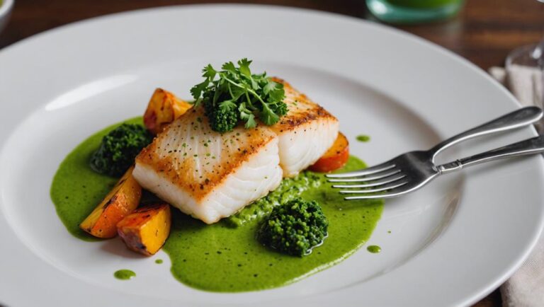 Sous Vide Cod With Parsley Puree