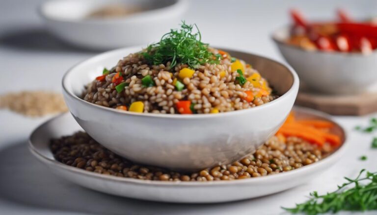 Sous Vide Brown Rice and Lentil Bowl