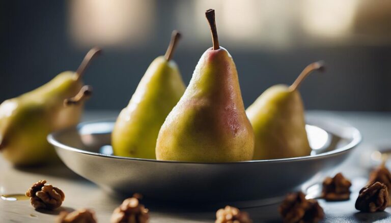 Sous Vide Honey and Walnut Poached Pears