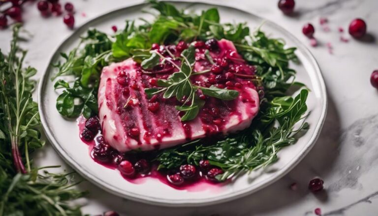 Sous Vide Wild Greens With Cranberry Vinaigrette