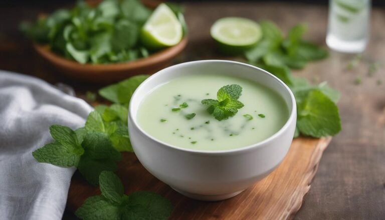 Sous Vide Cooling Cucumber Soup for Pitta