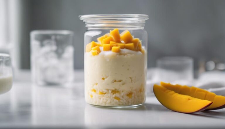 Sous Vide Cooling Mango Rice Pudding for Pitta