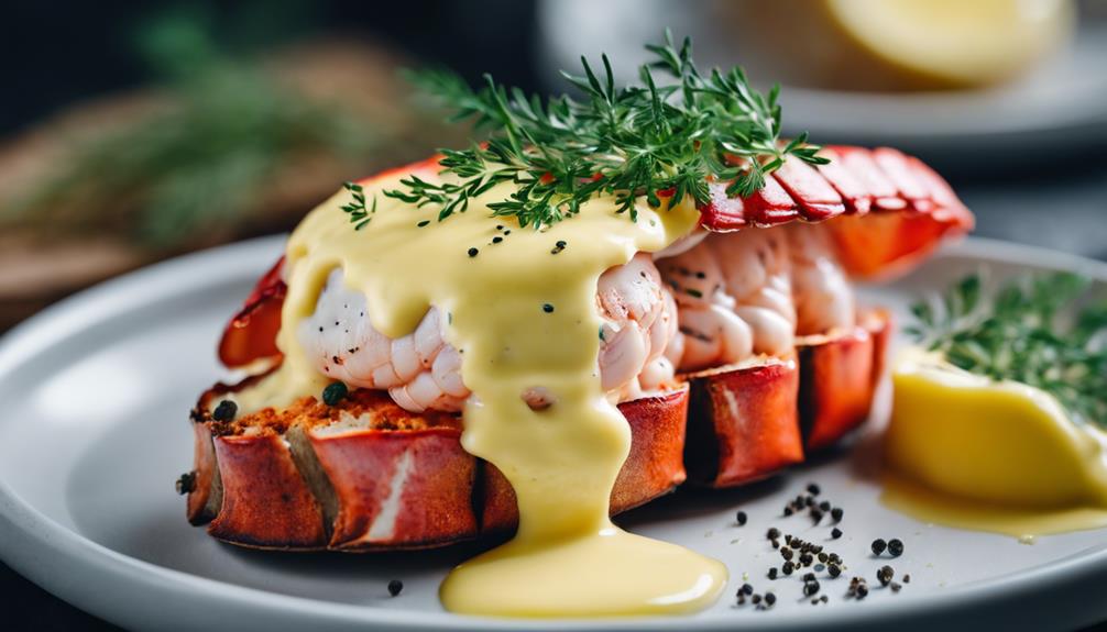 decadent lobster benedict dish