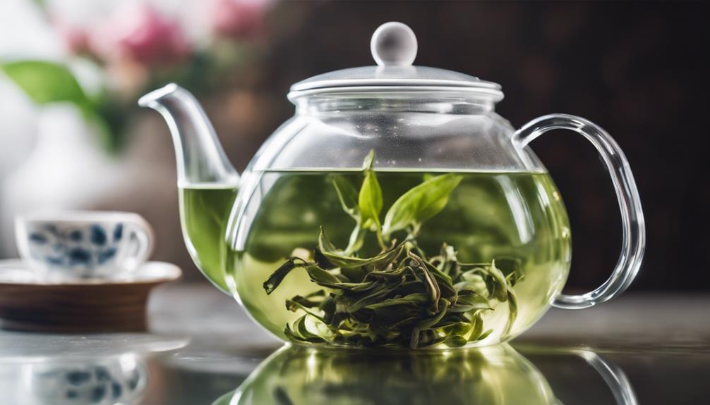 delicate green tea infusion