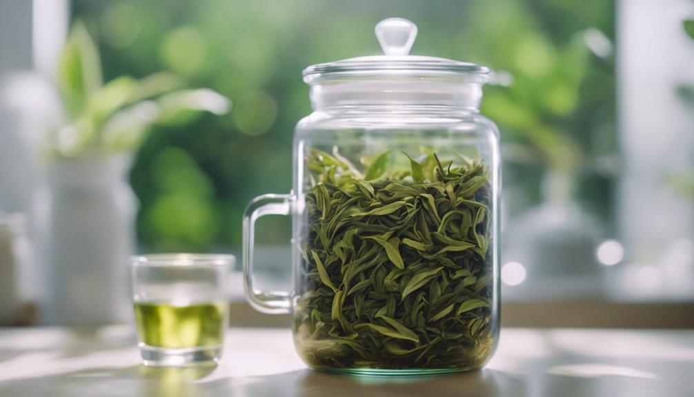 delicate green tea infusion