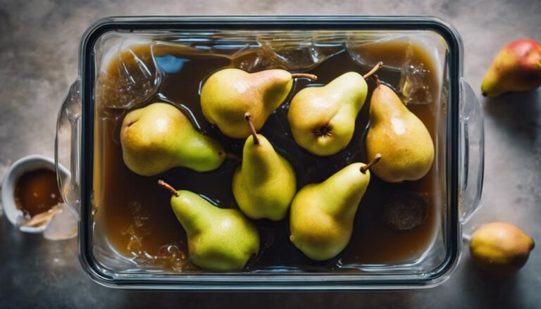 Sous Vide Poached Pears in Ginger Syrup