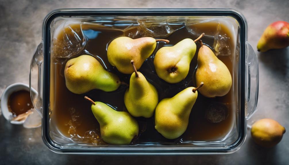 delicate pears cooked perfectly