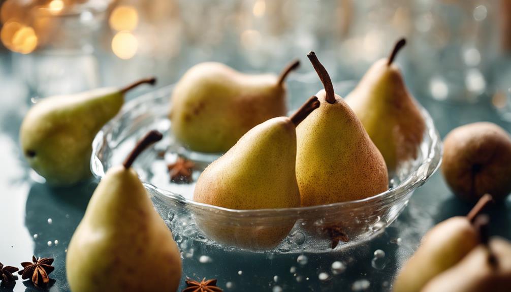 delicate pears cooked precisely