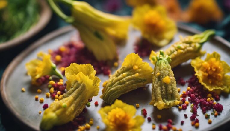 Sous Vide Squash Blossoms Stuffed With Quinoa