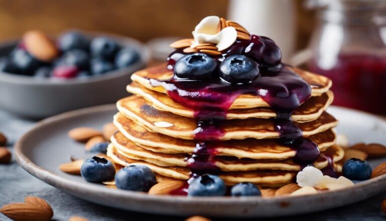 Sous Vide Almond Flour Pancakes With Blueberry Compote