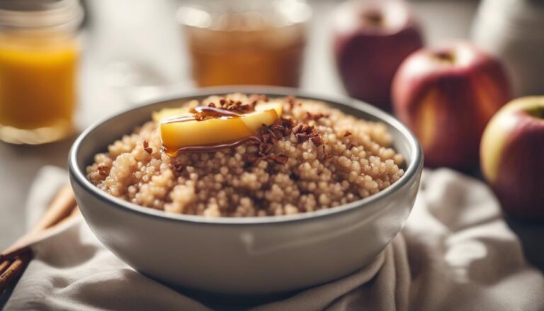 Warm Sous Vide Quinoa Breakfast Bowl With Cinnamon Apples