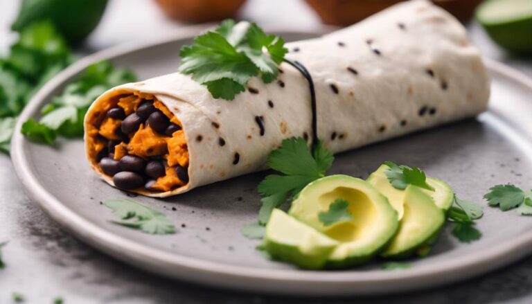 Sous Vide Sweet Potato and Black Bean Burrito