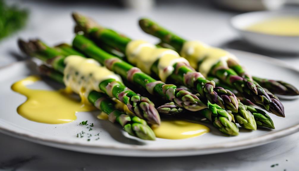 delicious asparagus with hollandaise