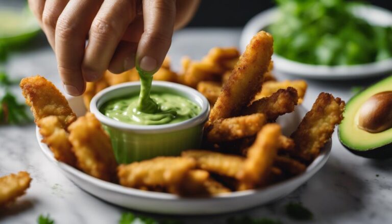 Sous Vide Avocado Fries With Cilantro Dip