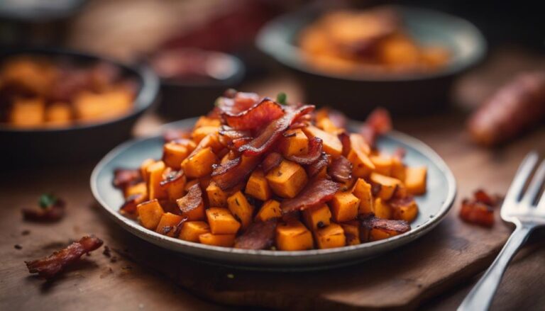 Sous Vide Sweet Potato Hash With Crispy Bacon