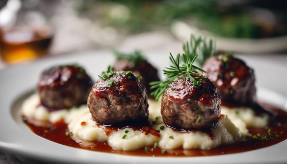 delicious caribou meatballs cooked sous vide