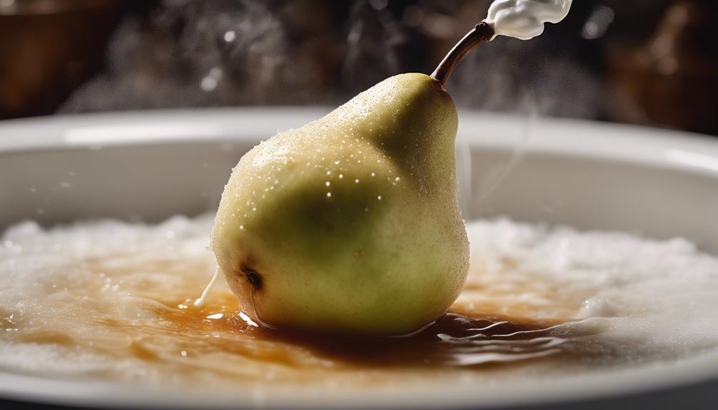 delicious cinnamon infused poached pears