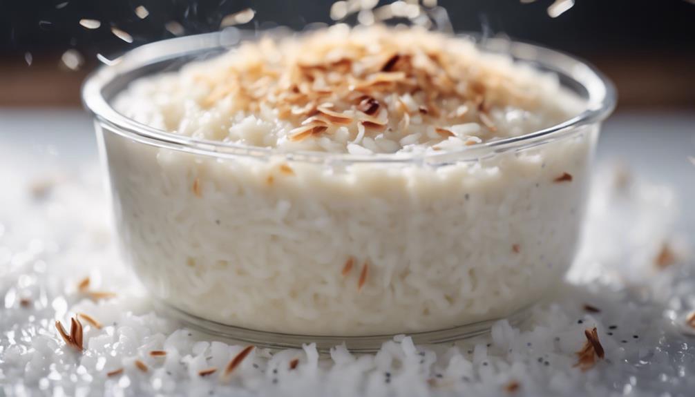 delicious coconut rice pudding