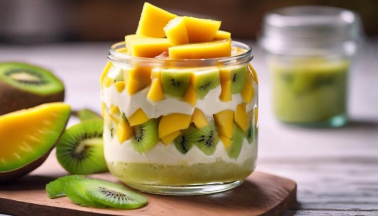 Sous Vide Mango and Kiwi Pudding