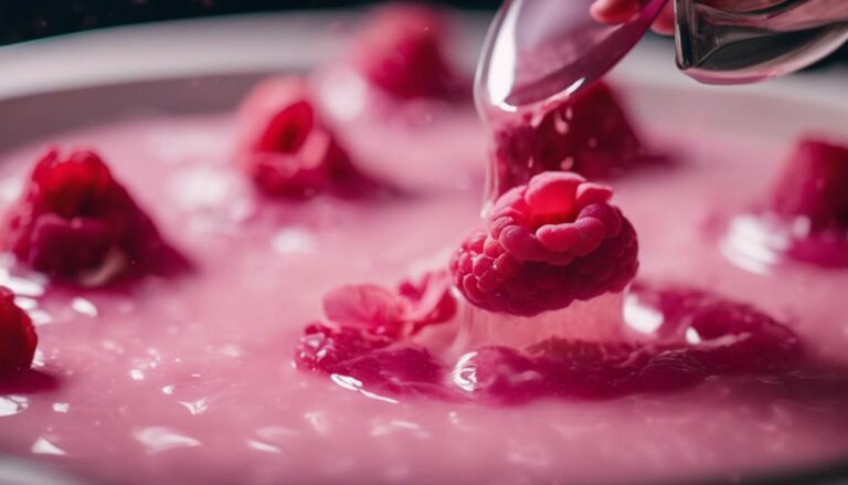 Sous Vide Raspberry Rosewater Pudding