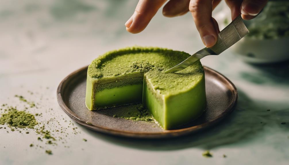 delicious dessert with matcha