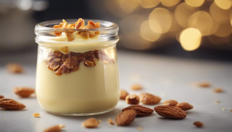 Sous Vide Vanilla Custard With Almond Brittle