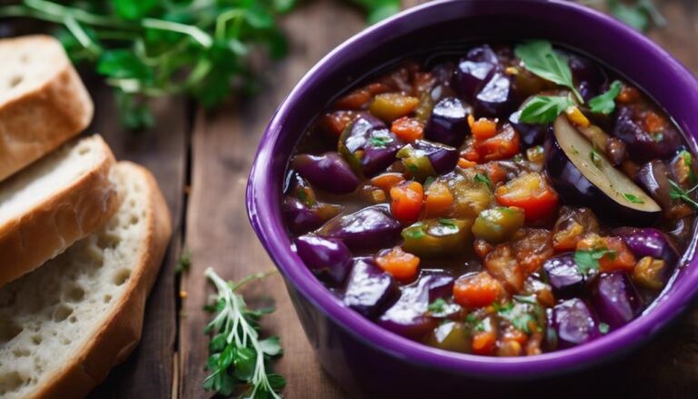 Sous Vide Eggplant Caponata With Crusty Bread