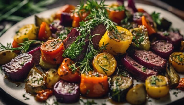 Sous Vide Roasted Vegetable and Kangaroo Salad