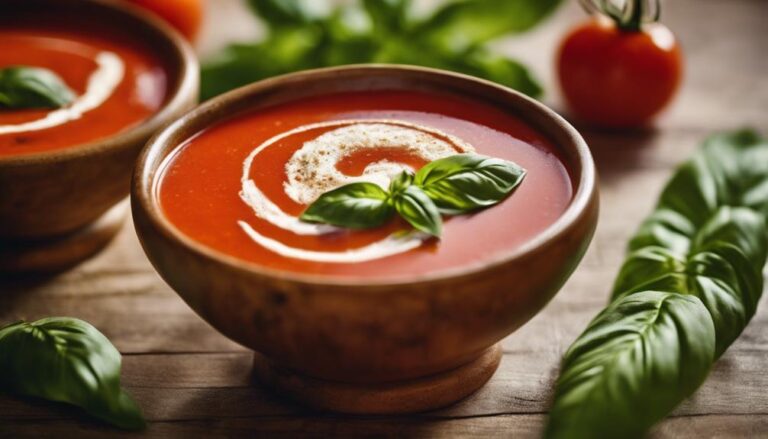 Sous Vide Tomato Basil Soup With Olive Oil Drizzle