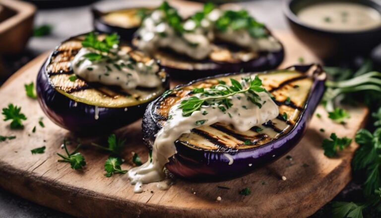 Sous Vide Grilled Eggplant With Tahini Sauce