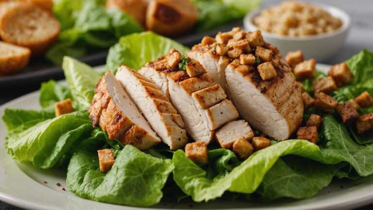 Sous Vide Chicken Caesar Salad With Homemade Croutons