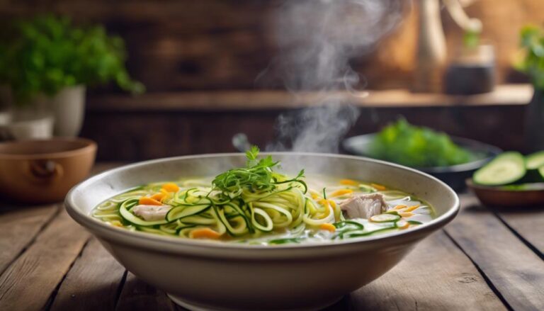 Sous Vide Chicken Zoodle Soup