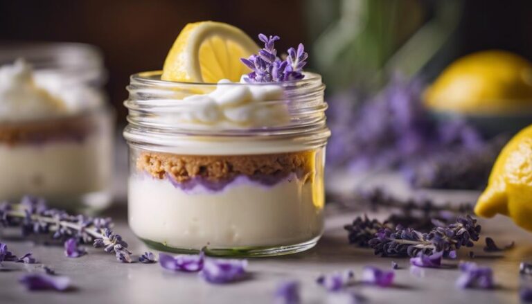 Sous Vide Lemon Lavender Cheesecakes