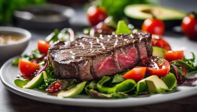 Sous Vide Kangaroo Steak Salad With Mixed Greens