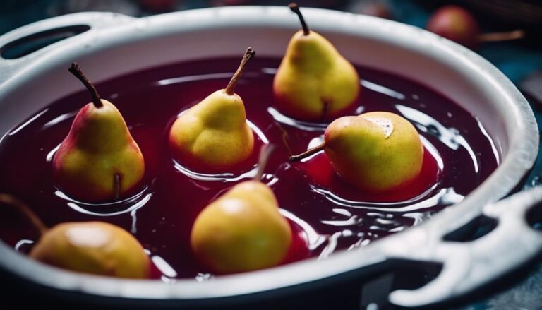 Sous Vide Poached Pears in Spiced Wine