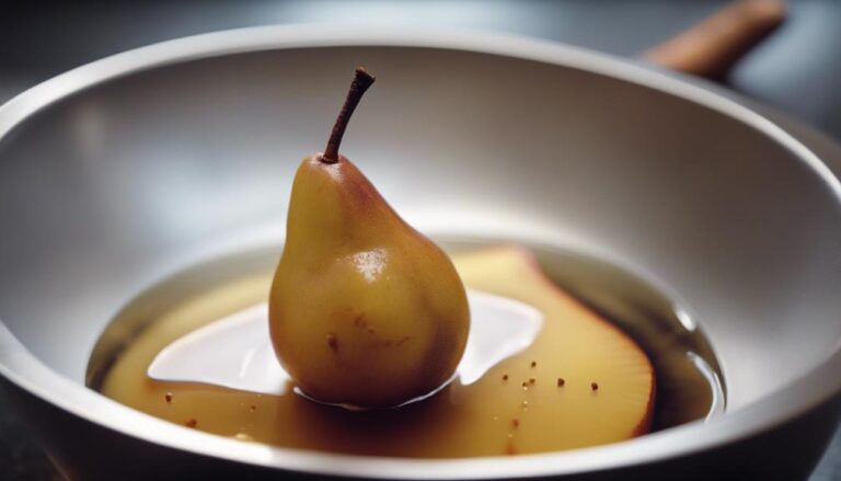 Sous Vide Poached Pears With Cinnamon