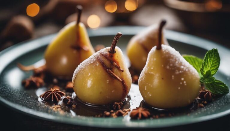 Sous Vide Poached Pears With Cinnamon