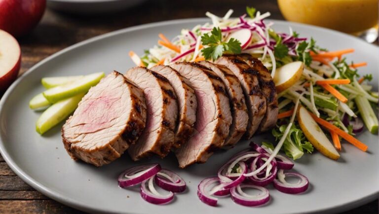 Sous Vide Pork Tenderloin With Apple Slaw