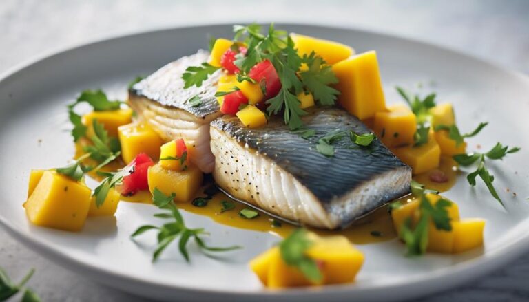 Paleo Sous Vide Sea Bass With Mango Salsa