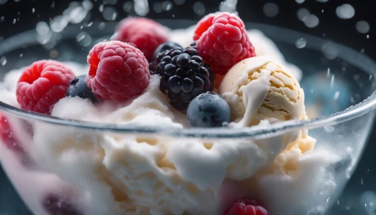 Sous Vide Snow Ice Cream With Berries