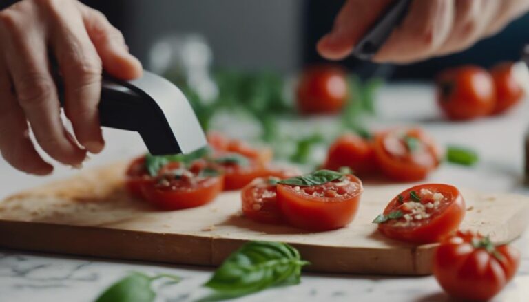 Sous Vide Tomato Basil Bruschetta on Almond Bread