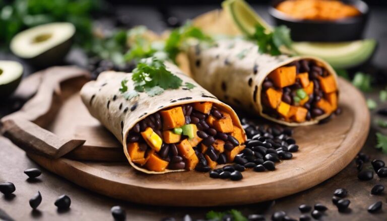 Sous Vide Sweet Potato and Black Bean Burritos